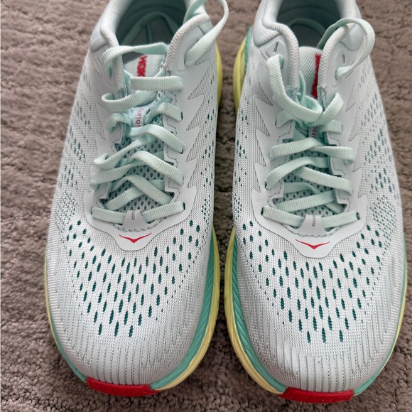 Hoka One One Women's Shoes - Light Blue and Yellow - Picture 4 of 10